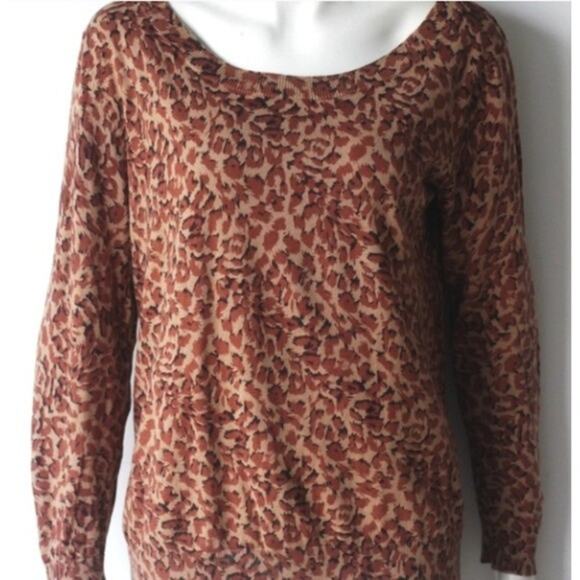 Marc By Marc Jacobs Womens Brown Animal Print Pull Over Top Shirt Small - Picture 10 of 12